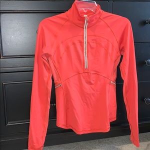 Coral half zip lululemon pullover